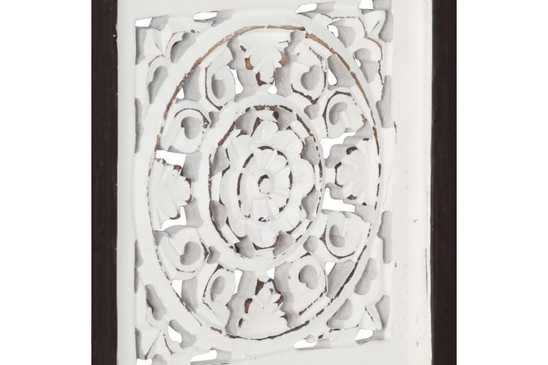 Håndskåret veggpanel MDF 40x40x1,5 cm brun og hvit - Brun - Hus & oppussing - Bygg - Gulv, vegg & tak - Gulv & veggkledning - Veggpanel & panelplate
