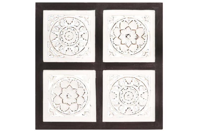 Håndskåret veggpanel MDF 40x40x1,5 cm brun og hvit - Brun - Hus & oppussing - Bygg - Gulv, vegg & tak - Gulv & veggkledning - Veggpanel & panelplate