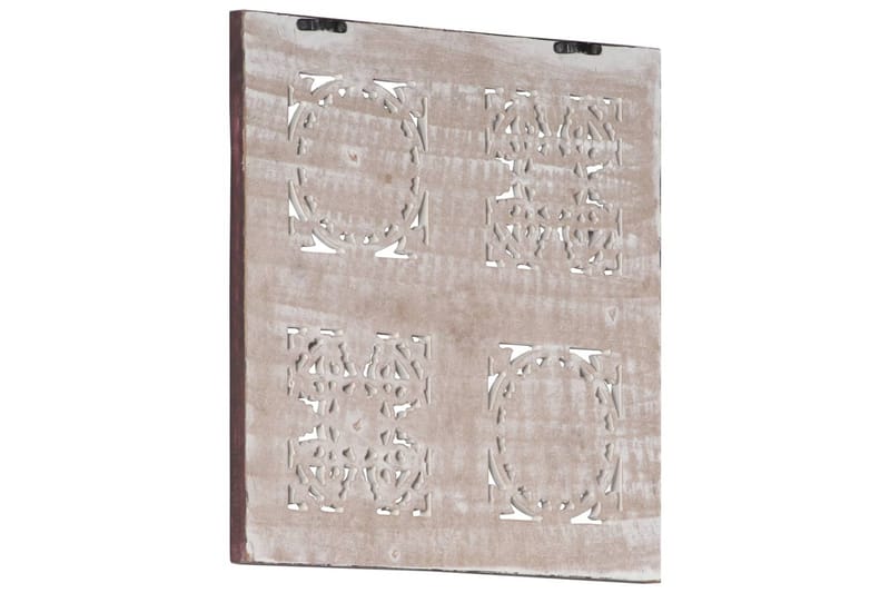 Håndskåret veggpanel MDF 40x40x1,5 cm brun og hvit - Brun - Hus & oppussing - Bygg - Gulv, vegg & tak - Gulv & veggkledning - Veggpanel & panelplate
