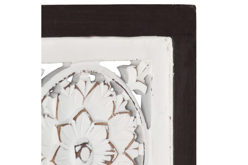 Håndskåret veggpanel MDF 40x40x1,5 cm brun og hvit - Brun - Hus & oppussing - Bygg - Gulv, vegg & tak - Gulv & veggkledning - Veggpanel & panelplate