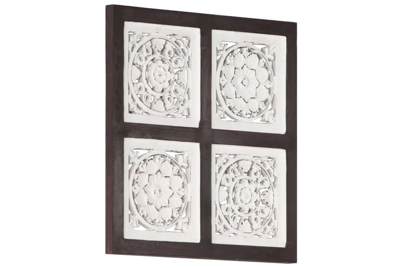 Håndskåret veggpanel MDF 40x40x1,5 cm brun og hvit - Brun - Hus & oppussing - Bygg - Gulv, vegg & tak - Gulv & veggkledning - Veggpanel & panelplate