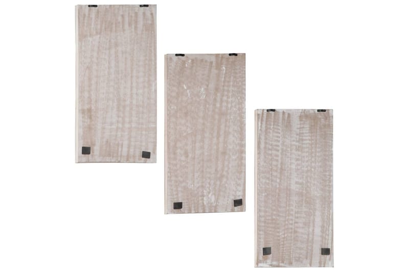 Håndskårne veggpaneler 3 stk MDF 40x60x1,5 cm - Brun - Veggpanel & panelplate - Innvendig panel