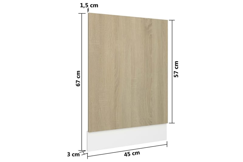 Oppvaskmaskinspanel sonoma eik 45x3x67 cm sponplate - Brun - Veggpanel & panelplate - Innvendig panel