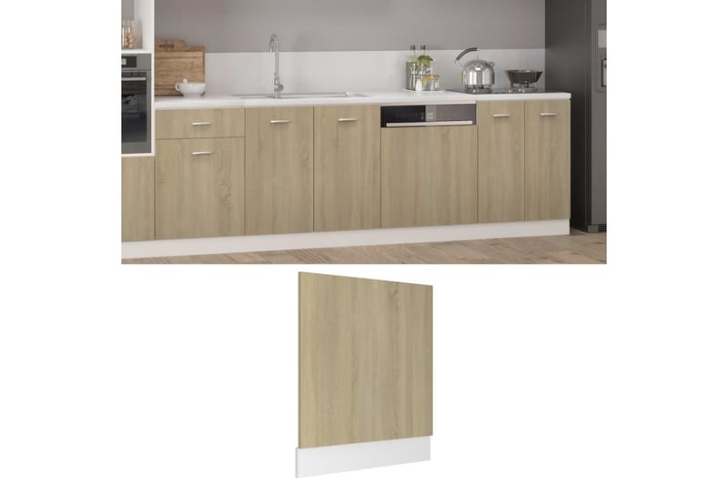 Oppvaskmaskinspanel sonoma eik 59,5x3x67 cm sponplate - Brun - Hus & oppussing - Bygg - Gulv, vegg & tak - Gulv & veggkledning - Veggpanel & panelplate