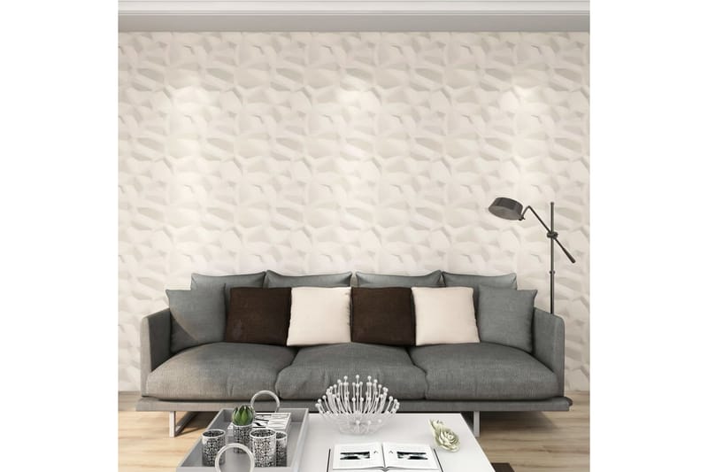 Veggpaneler 12 stk 3D 0,5x0,5 m 3 m² - Hus & oppussing - Bygg - Gulv, vegg & tak - Gulv & veggkledning - Veggpanel & panelplate