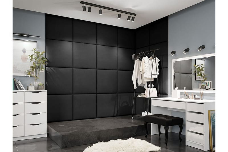 Zaratuz Väggpanel 60x60 cm Black - Hus & oppussing - Bygg - Gulv, vegg & tak - Gulv & veggkledning - Veggpanel & panelplate