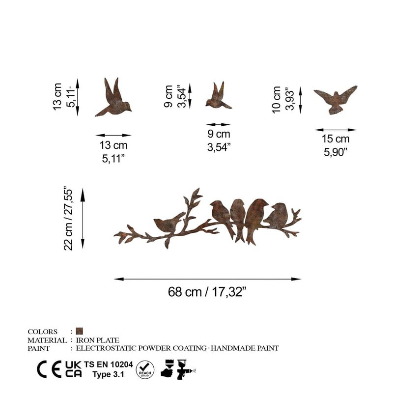 Decorative Metal Wall Accessory Wallxpert - Hus & oppussing - Bygg - Gulv, vegg & tak - Gulv & veggkledning - Veggplater