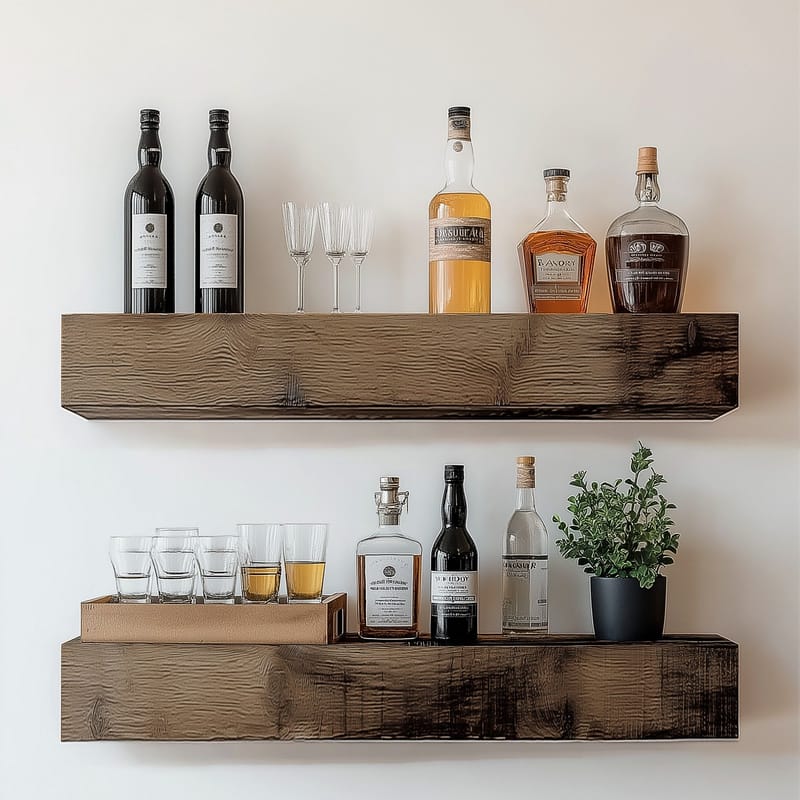 Decorative Wooden Wall Shelf Hanah Home - Hus & oppussing - Bygg - Gulv, vegg & tak - Gulv & veggkledning - Veggplater