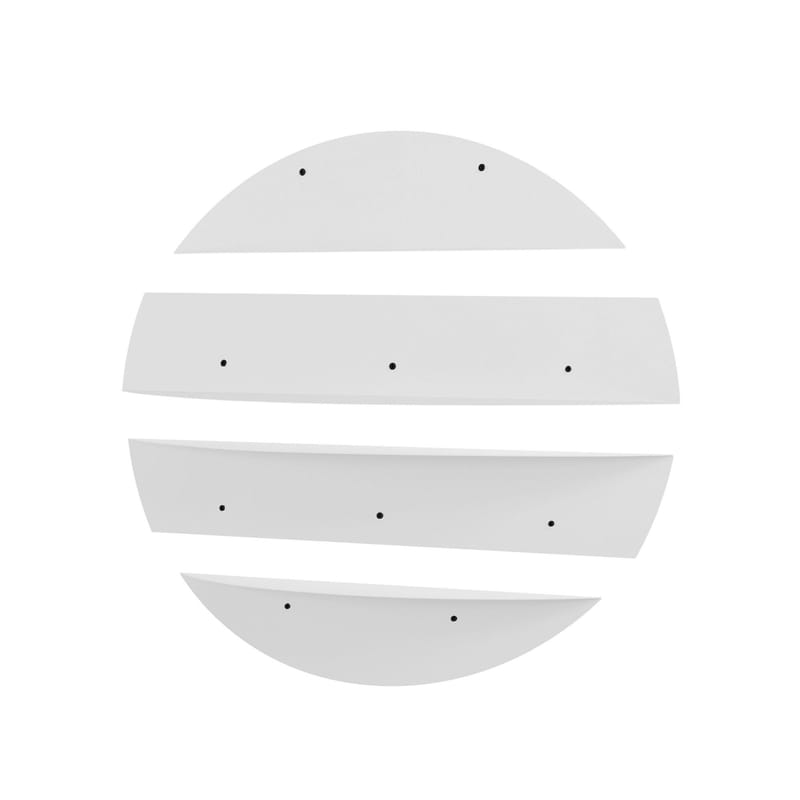 Zalvenn vegghylle 76 cm rund - Hvit - Oppbevaring - Hyller - Vegghylle