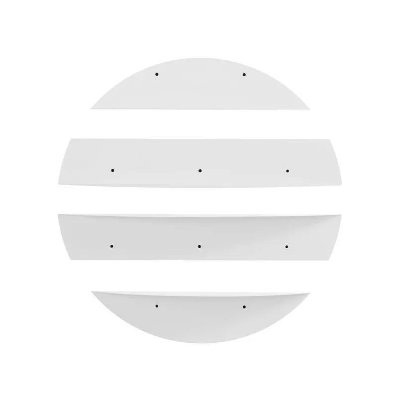 Zalvenn vegghylle 76 cm rund, Hvit