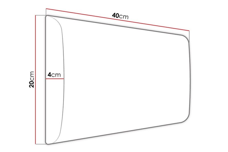 Zaratuz Veggpanel 20x40 cm - Hvit - Veggpanel & panelplate