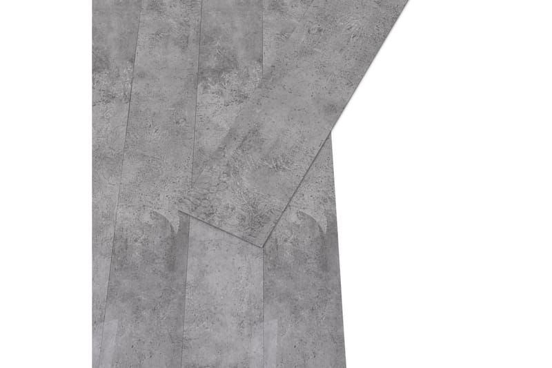 PVC gulvplanker 4,46 m² 3 mm sementbrun - Treheller & trefliser balkong - Vinylgulv & plastgulv - Gulvplater & plastplater