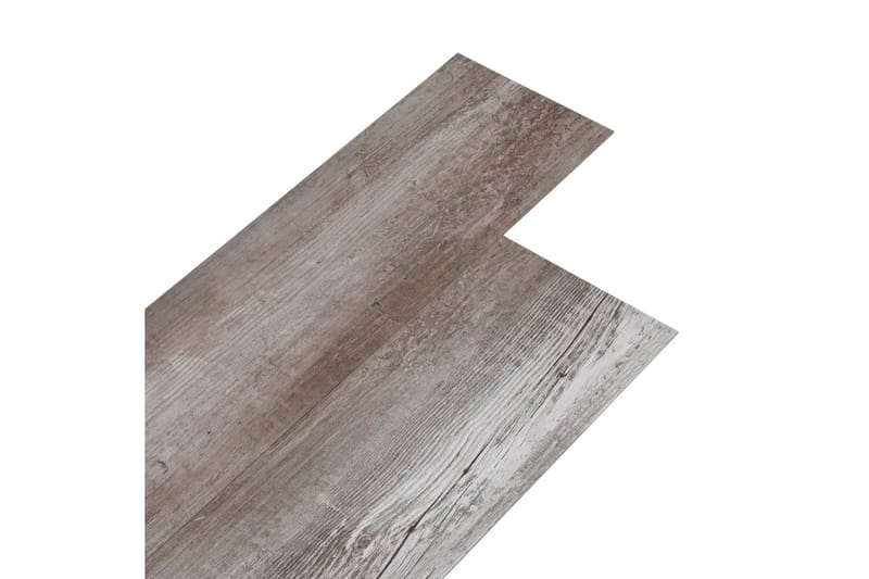 PVC-gulvplanker 5,02 m² 2 mm selvklebende matt tre brun - Treheller & trefliser balkong - Gulvplater & plastplater - Vinylgulv & plastgulv