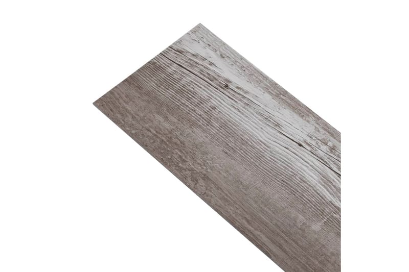 PVC-gulvplanker 5,02 m² 2 mm selvklebende matt tre brun - Treheller & trefliser balkong - Vinylgulv & plastgulv - Gulvplater & plastplater