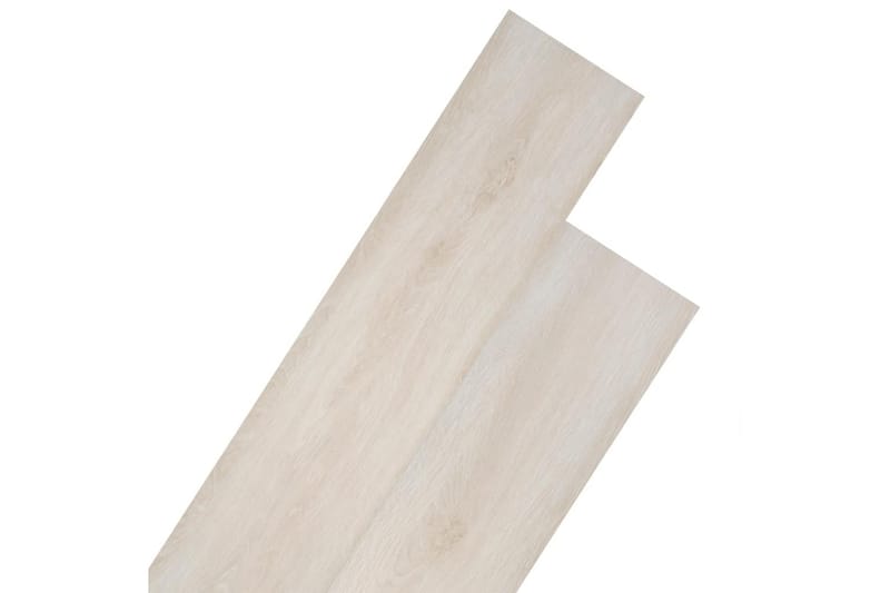 PVC gulvplanker 5,26 m² 2 mm klassisk hvit eik - Treheller & trefliser balkong - Vinylgulv & plastgulv - Gulvplater & plastplater