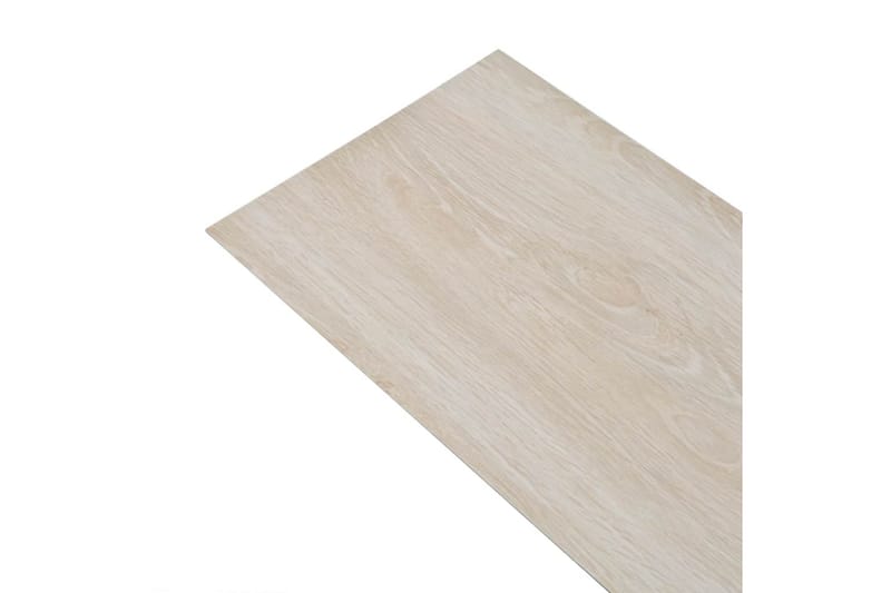 PVC gulvplanker 5,26 m² 2 mm klassisk hvit eik - Treheller & trefliser balkong - Vinylgulv & plastgulv - Gulvplater & plastplater