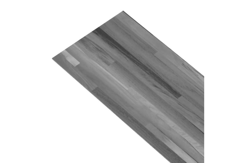 PVC gulvplanker 5,26 m² 2 mm stripet grå - Treheller & trefliser balkong - Vinylgulv & plastgulv - Gulvplater & plastplater