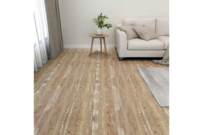 Selvklebende gulvplanker 20 stk PVC 1,86 m² brun - Brun - Hus & oppussing - Bygg - Gulv, vegg & tak - Gulv - Vinylgulv & plastgulv