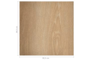 Selvklebende gulvplanker 20 stk PVC 1,86 m² brun - Brun - Hus & oppussing - Bygg - Gulv, vegg & tak - Gulv - Vinylgulv & plastgulv