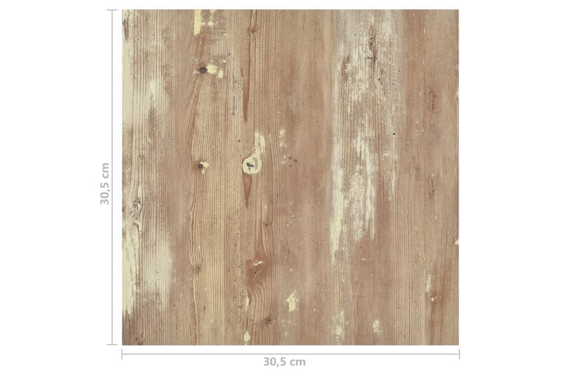 Selvklebende gulvplanker 20 stk PVC 1,86 m² brun - Brun - Hus & oppussing - Bygg - Gulv, vegg & tak - Gulv - Vinylgulv & plastgulv
