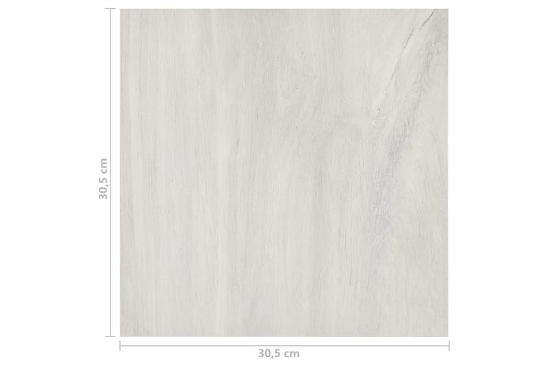 Selvklebende gulvplanker 20 stk PVC 1,86 m² kremhvit - Krem - Hus & oppussing - Bygg - Gulv, vegg & tak - Gulv - Vinylgulv & plastgulv