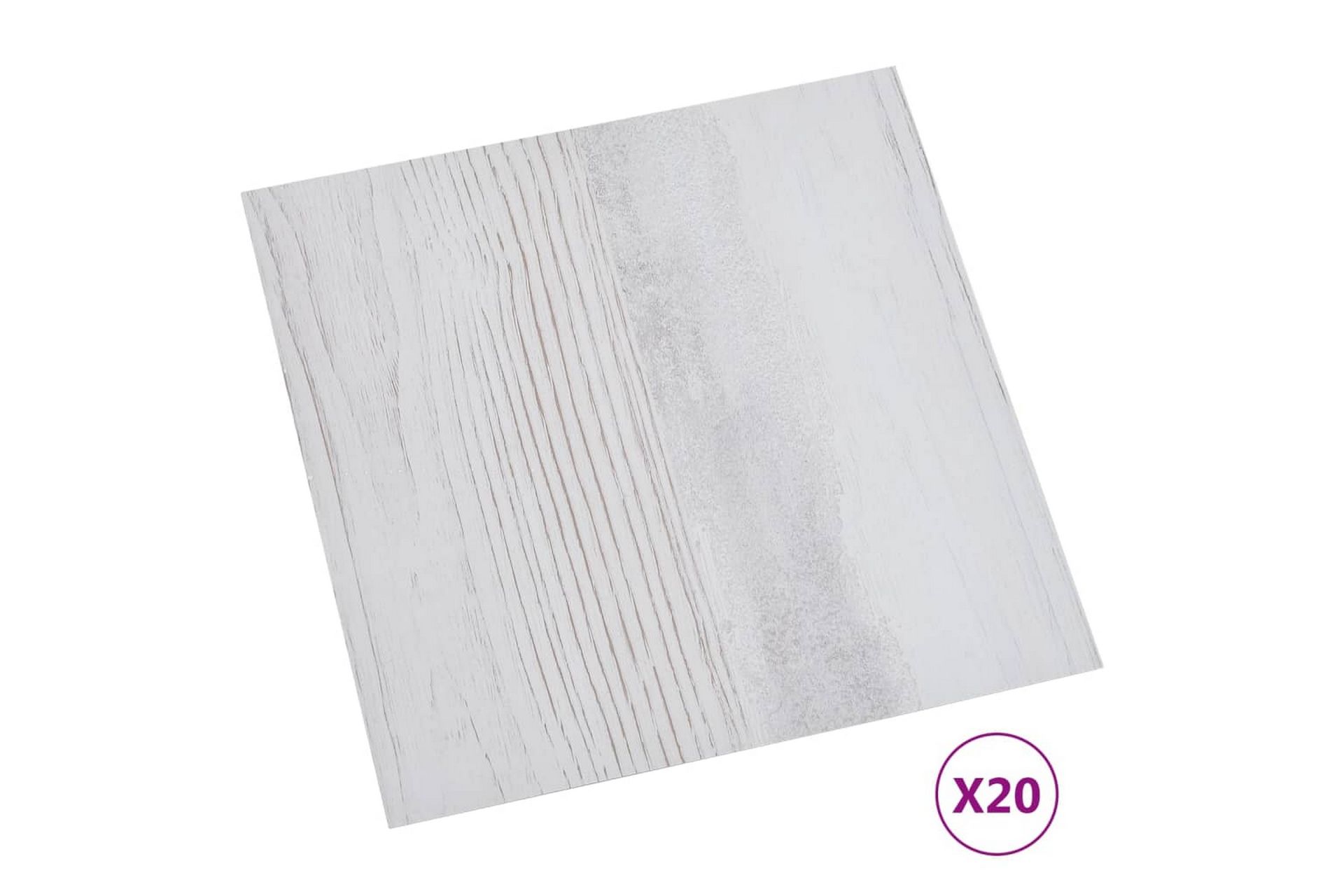 Selvklebende gulvplanker 20 stk PVC 1,86 m² lysegrå - Grå - Hus & oppussing - Bygg - Gulv, vegg & tak - Gulv - Vinylgulv & plastgulv