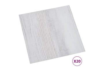 Selvklebende gulvplanker 20 stk PVC 1,86 m² lysegrå - Grå - Hus & oppussing - Bygg - Gulv, vegg & tak - Gulv - Vinylgulv & plastgulv