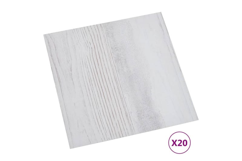 Selvklebende gulvplanker 20 stk PVC 1,86 m² lysegrå - Grå - Treheller & trefliser balkong - Vinylgulv & plastgulv - Gulvplater & plastplater