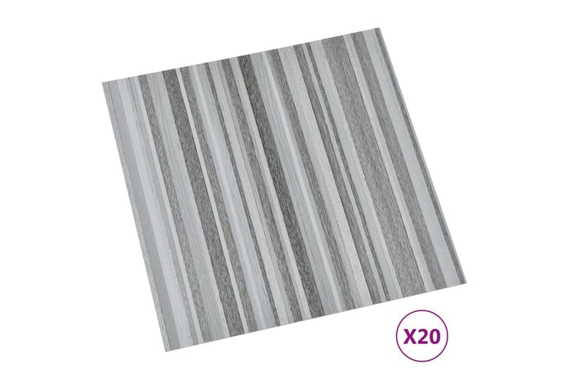 Selvklebende gulvplanker 20 stk PVC 1,86 m² lysegrå - Grå - Hus & oppussing - Bygg - Gulv, vegg & tak - Gulv - Vinylgulv & plastgulv