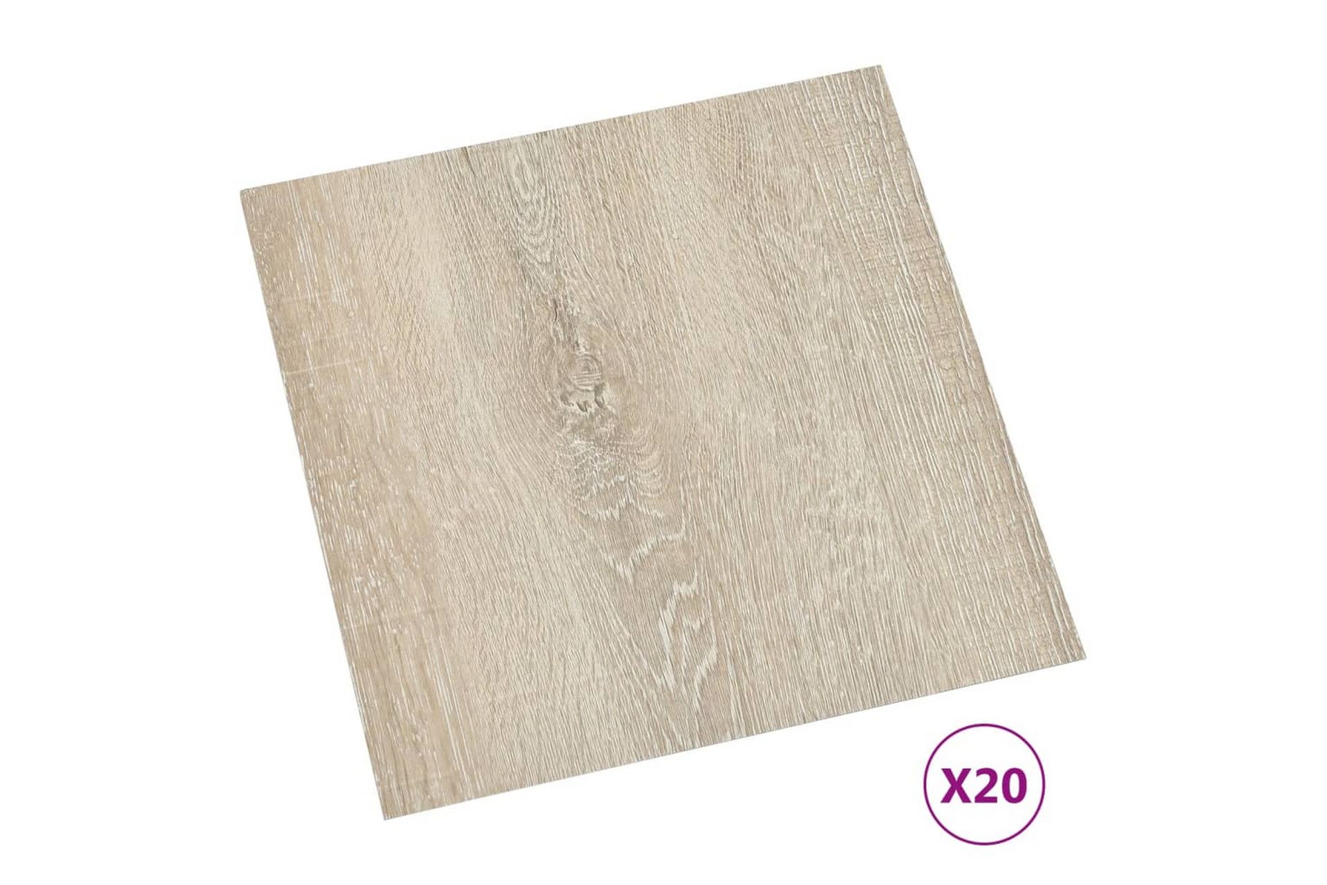 Selvklebende gulvplanker 20 stk PVC 1,86 m² beige - Beige - Hus & oppussing - Bygg - Gulv, vegg & tak - Gulv - Vinylgulv & plastgulv