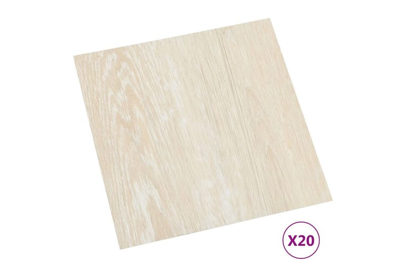 Selvklebende gulvplanker 20 stk PVC 1,86 m² beige - Beige - Hus & oppussing - Bygg - Gulv, vegg & tak - Gulv - Vinylgulv & plastgulv