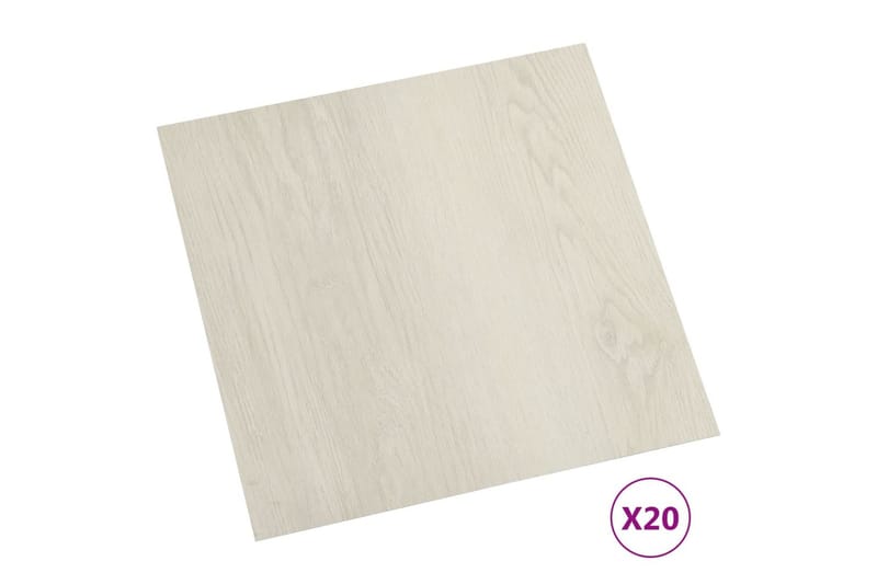 Selvklebende gulvplanker 20 stk PVC 1,86 m² beige - Beige - Hus & oppussing - Bygg - Gulv, vegg & tak - Gulv - Vinylgulv & plastgulv