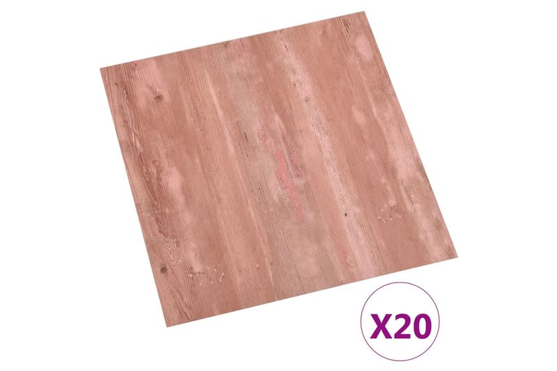 Selvklebende gulvplanker 20 stk PVC 1,86 m² rød - Rød - Hus & oppussing - Bygg - Gulv, vegg & tak - Gulv - Vinylgulv & plastgulv