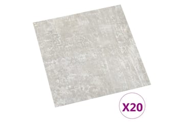 Selvklebende gulvplanker 20 stk PVC 1,86 m² lysegrå - Grå - Hus & oppussing - Bygg - Gulv, vegg & tak - Gulv - Vinylgulv & plastgulv