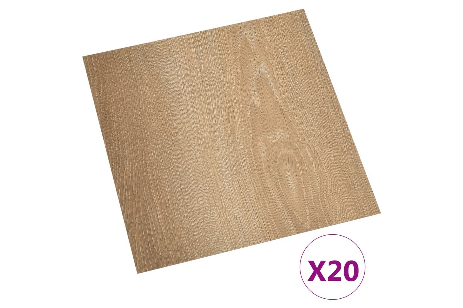 Selvklebende gulvplanker 20 stk PVC 1,86 m² brun - Brun - Hus & oppussing - Bygg - Gulv, vegg & tak - Gulv - Vinylgulv & plastgulv