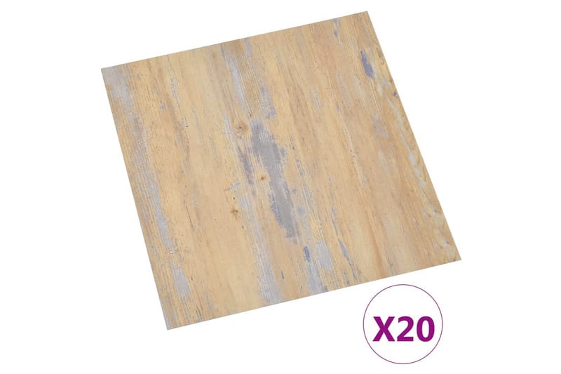 Selvklebende gulvplanker 20 stk PVC 1,86 m² brun - Brun - Hus & oppussing - Bygg - Gulv, vegg & tak - Gulv - Vinylgulv & plastgulv
