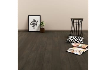 Selvklebende gulvplanker 4,46 m² 3 mm PVC mørkebrun - Hus & oppussing - Bygg - Gulv, vegg & tak - Gulv - Vinylgulv & plastgulv