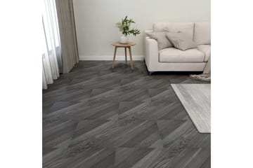 Selvklebende gulvplanker 55 stk PVC 5,11 m² grå stripet - Grå - Hus & oppussing - Bygg - Gulv, vegg & tak - Gulv - Vinylgulv & plastgulv