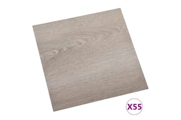 Selvklebende gulvplanker 55 stk PVC 5,11 m² gråbrun - Taupe - Hus & oppussing - Bygg - Gulv, vegg & tak - Gulv - Vinylgulv & plastgulv