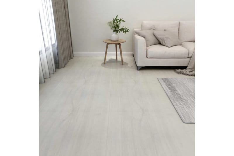 Selvklebende gulvplanker 55 stk PVC 5,11 m² kremhvit - Krem - Hus & oppussing - Bygg - Gulv, vegg & tak - Gulv - Vinylgulv & plastgulv