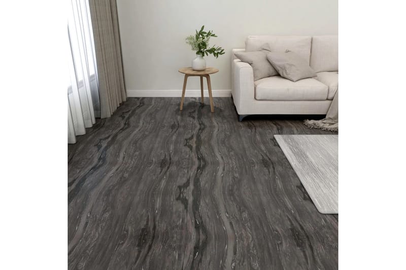 Selvklebende gulvplanker 55 stk PVC 5,11 m² mørkegrå - Grå - Hus & oppussing - Bygg - Gulv, vegg & tak - Gulv - Vinylgulv & plastgulv