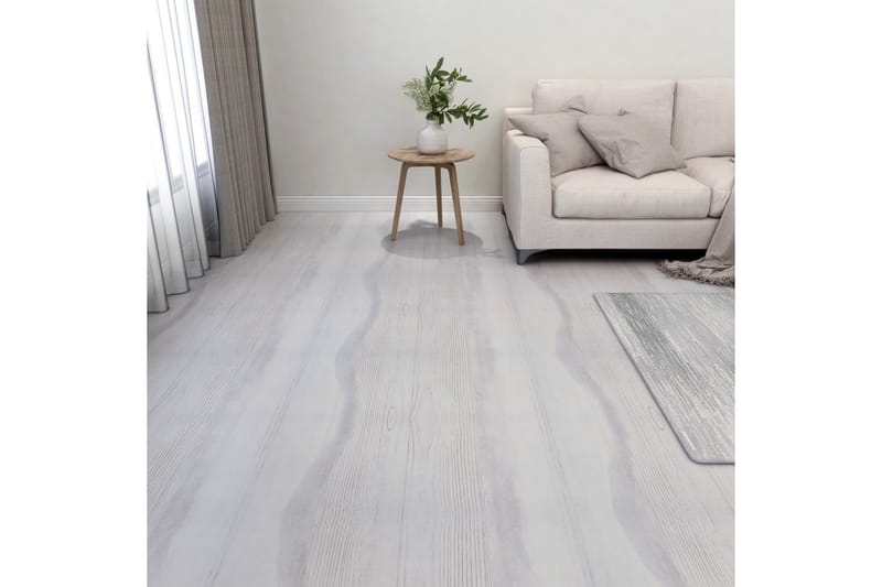 Selvklebende gulvplanker 55 stk PVC 5,11 m² lysegrå - Grå - Hus & oppussing - Bygg - Gulv, vegg & tak - Gulv - Vinylgulv & plastgulv