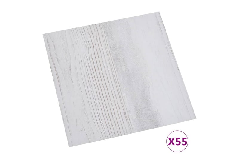 Selvklebende gulvplanker 55 stk PVC 5,11 m² lysegrå - Grå - Hus & oppussing - Bygg - Gulv, vegg & tak - Gulv - Vinylgulv & plastgulv