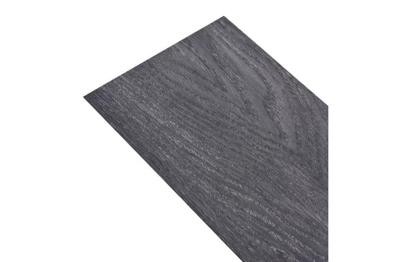 Selvklebende PVC-gulvplanker 5,21 m² 2 mm svart og hvit - Svart - Treheller & trefliser balkong - Vinylgulv & plastgulv - Gulvplater & plastplater