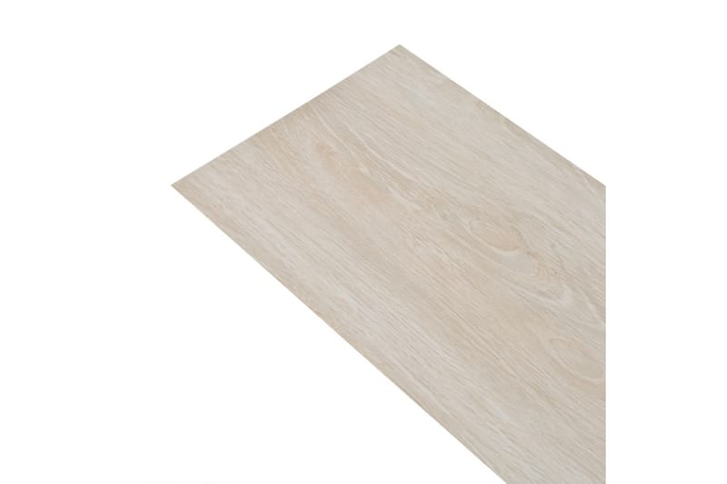 Selvklebende PVC gulvplanker 5,21 m² 2 mm klassisk hvit eik - Hvit - Treheller & trefliser balkong - Vinylgulv & plastgulv - Gulvplater & plastplater