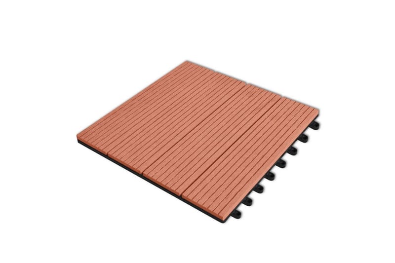 WPC Fliser 30 x 30 cm 11stk 1m2 Brun - Hus & oppussing - Bygg - Gulv, vegg & tak - Gulv - Vinylgulv & plastgulv