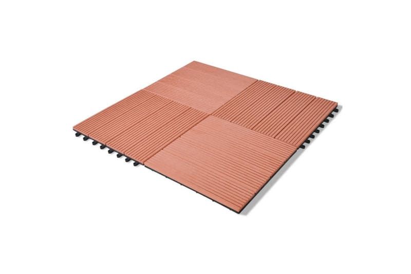 WPC Fliser 30 x 30 cm 11stk 1m2 Brun - Hus & oppussing - Bygg - Gulv, vegg & tak - Gulv - Vinylgulv & plastgulv