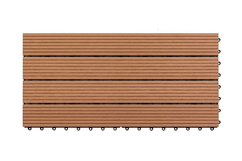 WPC Terrassebord 60x30 cm 6 stk 1m² brun - Hus & oppussing - Bygg - Gulv, vegg & tak - Gulv - Vinylgulv & plastgulv