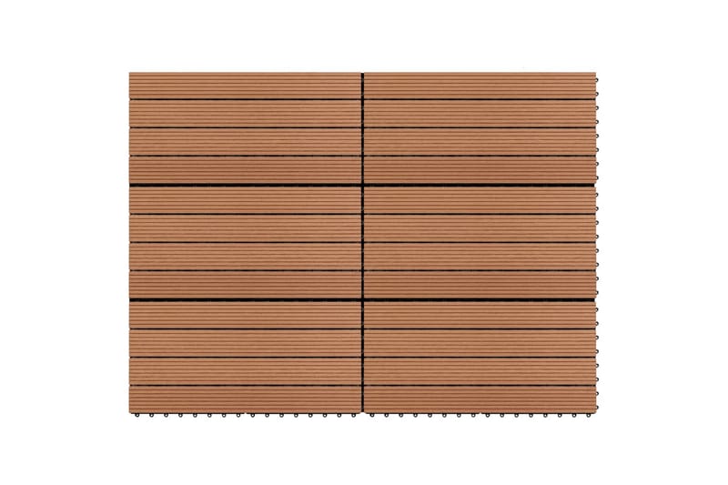 WPC Terrassebord 60x30 cm 6 stk 1m² brun - Treheller & trefliser balkong - Vinylgulv & plastgulv - Gulvplater & plastplater