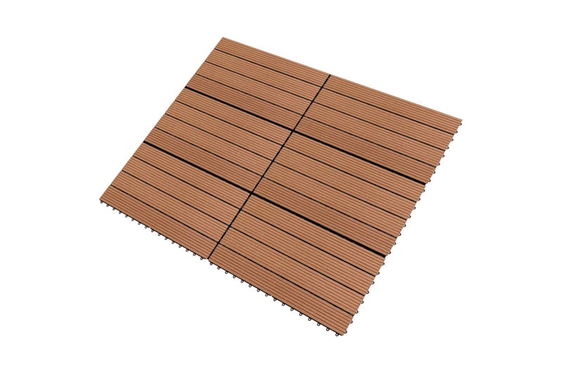 WPC Terrassebord 60x30 cm 6 stk 1m² brun - Treheller & trefliser balkong - Vinylgulv & plastgulv - Gulvplater & plastplater